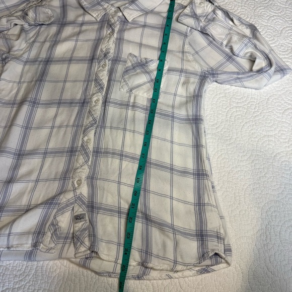 Rails White and Blue Plaid Women's size L - Picture 8 of 11